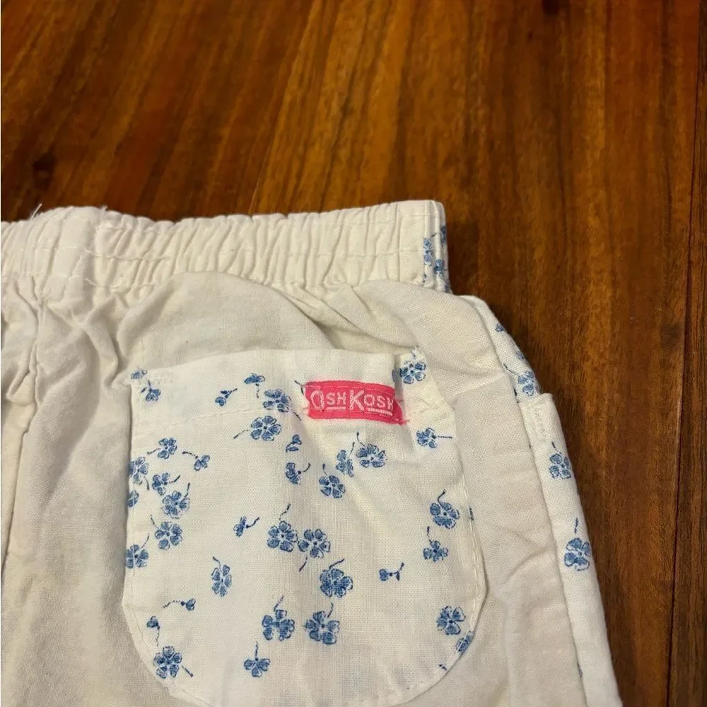 Osh Kosh B’Gosh vintage white/blue floral shorts